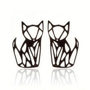 Stainless Steel Fox Earrings (Unisex)